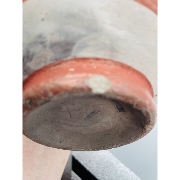 Vintage Mexico Pottery Folk Art Vase Tonala Bottle Hand Painted - Picture 8 of 8